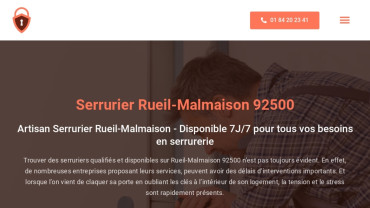 Page d'accueil du site : Serrurier Rueil-Malmaison